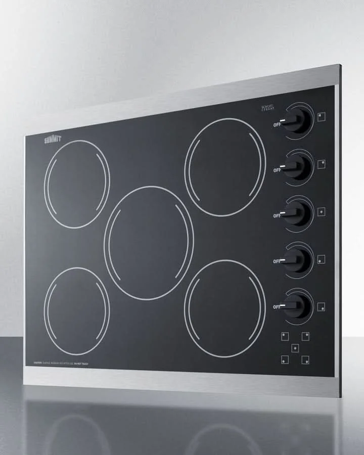Summit 27 Wide 230V 5-Burner Radiant Cooktop Black - CRS5B13B - image 2