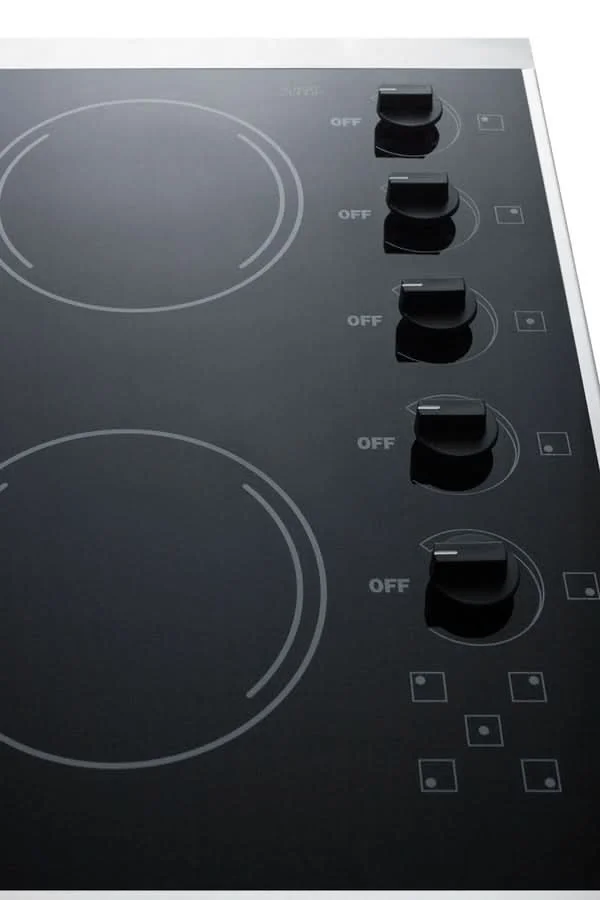 Summit 27 Wide 230V 5-Burner Radiant Cooktop Black - CRS5B13B - image 3
