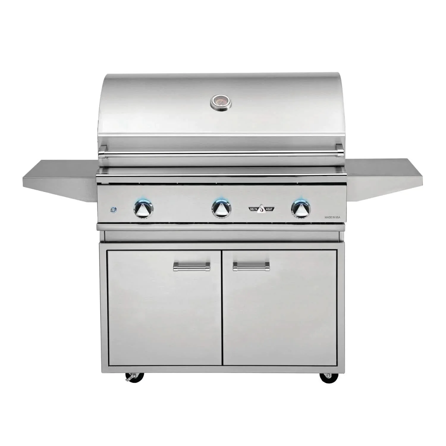 Delta Heat - 38-Inch 3-Burner Freestanding Grill - Natural Gas - DHBQ38G-DN + DHGB38-C