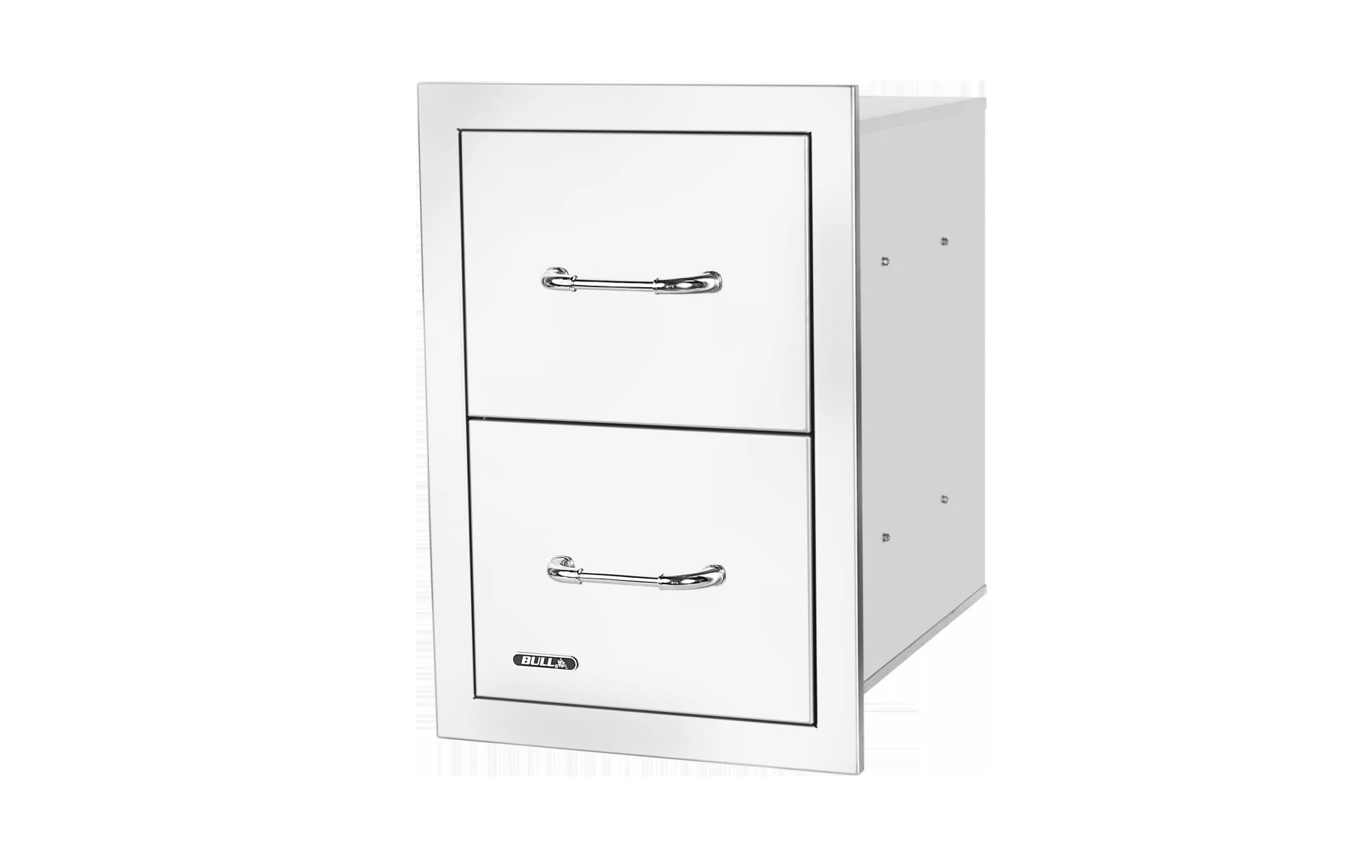 Bull Stainless Steel Double Drawer w/ Reveal - 56990 (Old Sku 56985)