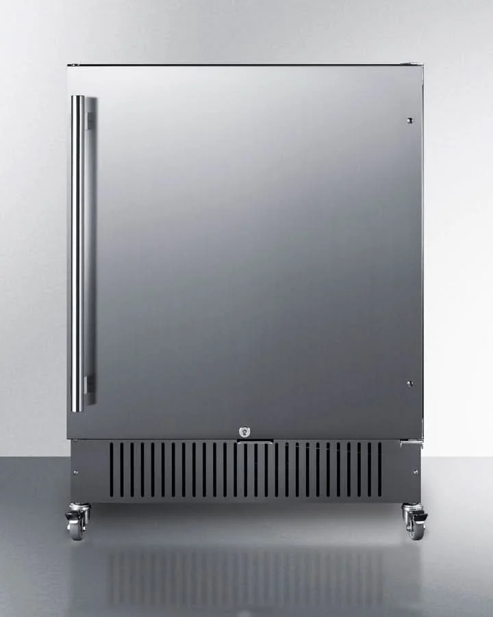 Summit 27-Inch Wide Mobile Refrigerator with One Door Stainless Steel - FF27BSSCAS - image 8