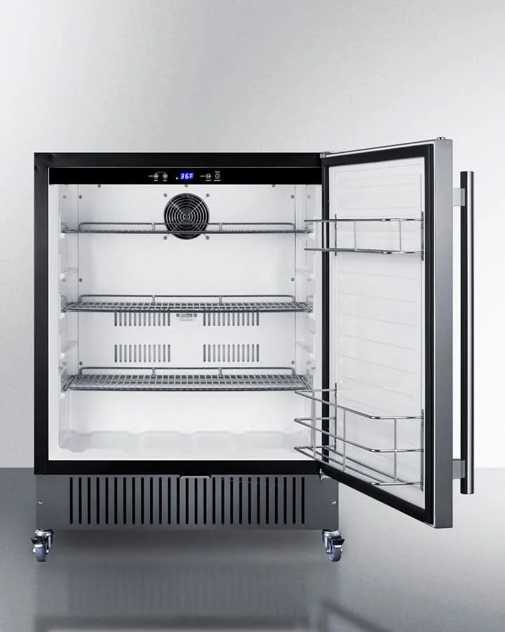 Summit 27-Inch Wide Mobile Refrigerator with One Door Stainless Steel - FF27BSSCAS - image 7
