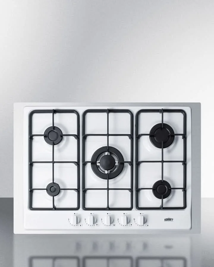 Summit 30 Wide 5 Burner Gas Cooktop White - GC5271WTK30 - image 7