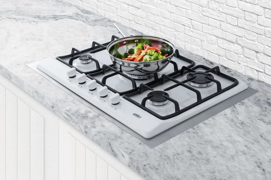 Summit 30 Wide 5 Burner Gas Cooktop White - GC5271WTK30 - image 2