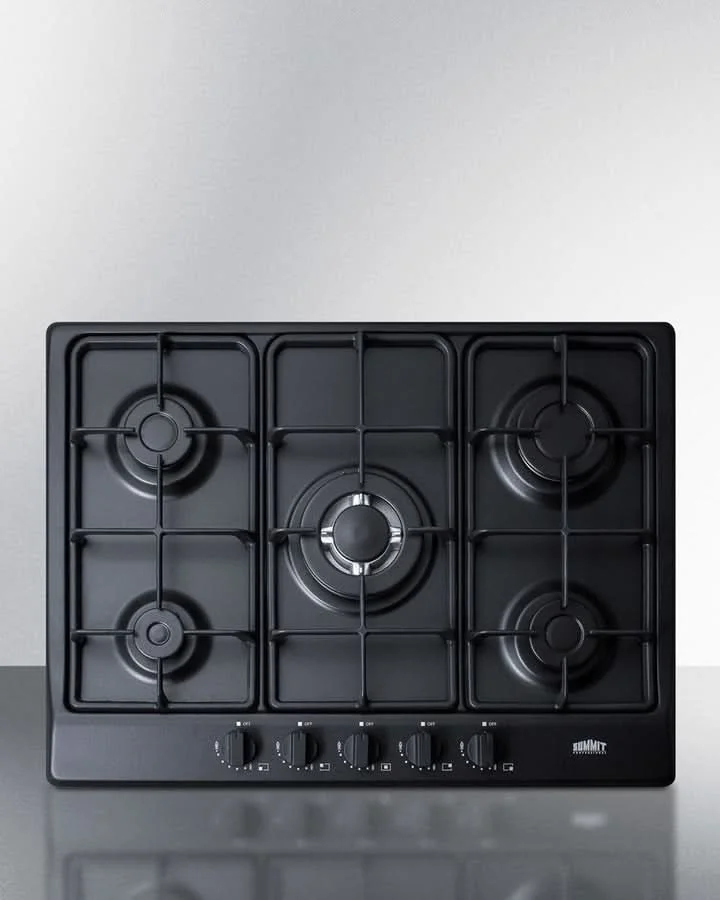 Summit 27 Wide 5 Burner Gas Cooktop Black - GC5272B - image 13