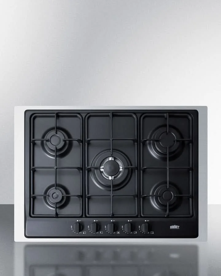 Summit 27 Wide 5 Burner Gas Cooktop Black - GC5272B - image 5