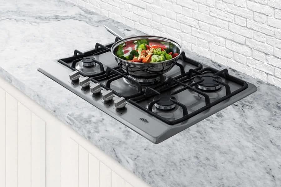 Summit 27 Wide 5 Burner Gas Cooktop Stainless Steel - GC527SS - image 3