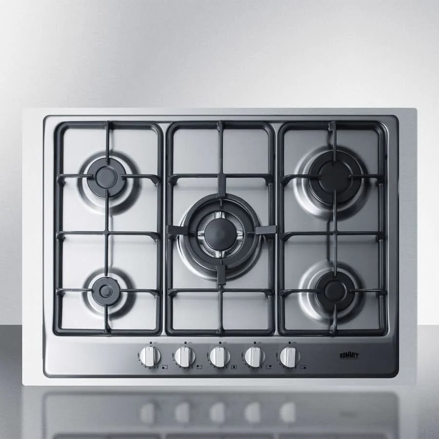 Summit 27 Wide 5 Burner Gas Cooktop Stainless Steel - GC527SS - image 8