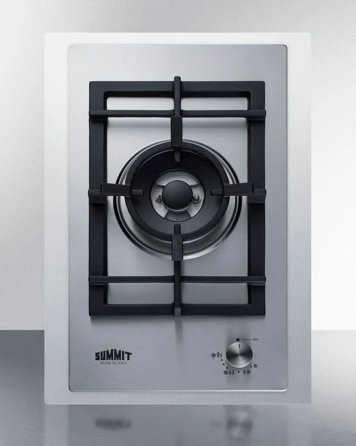 Summit 15 Wide 1 Burner Gas Cooktop In Stainless Steel - GCJ1SSTK15 - image 6