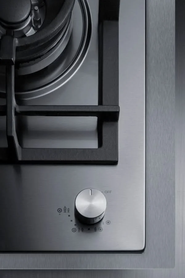 Summit 15 Wide 1 Burner Gas Cooktop In Stainless Steel - GCJ1SSTK15 - image 5