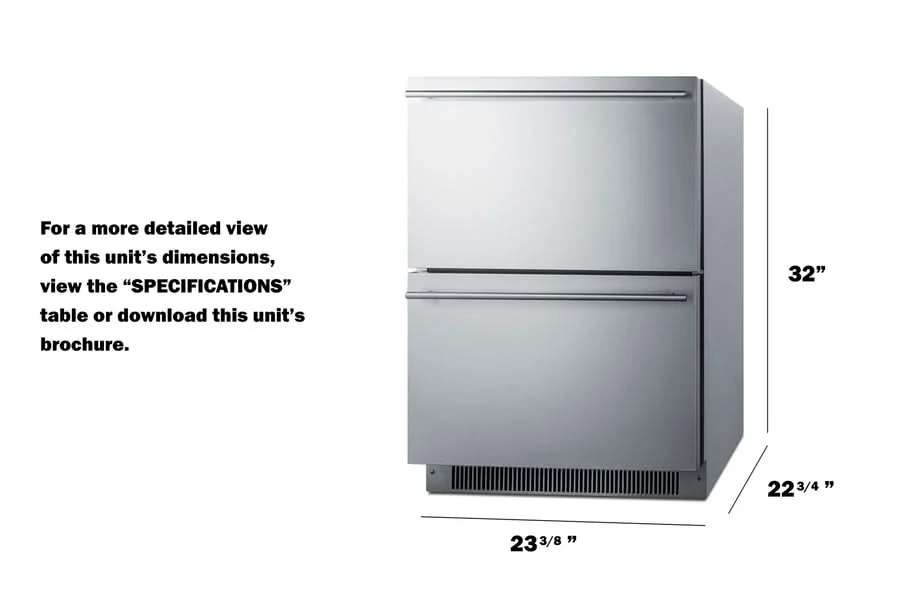 Summit - 24-Inch Wide 2-Drawer All-Freezer, ADA Compliant - ADFD2D24 - image 3