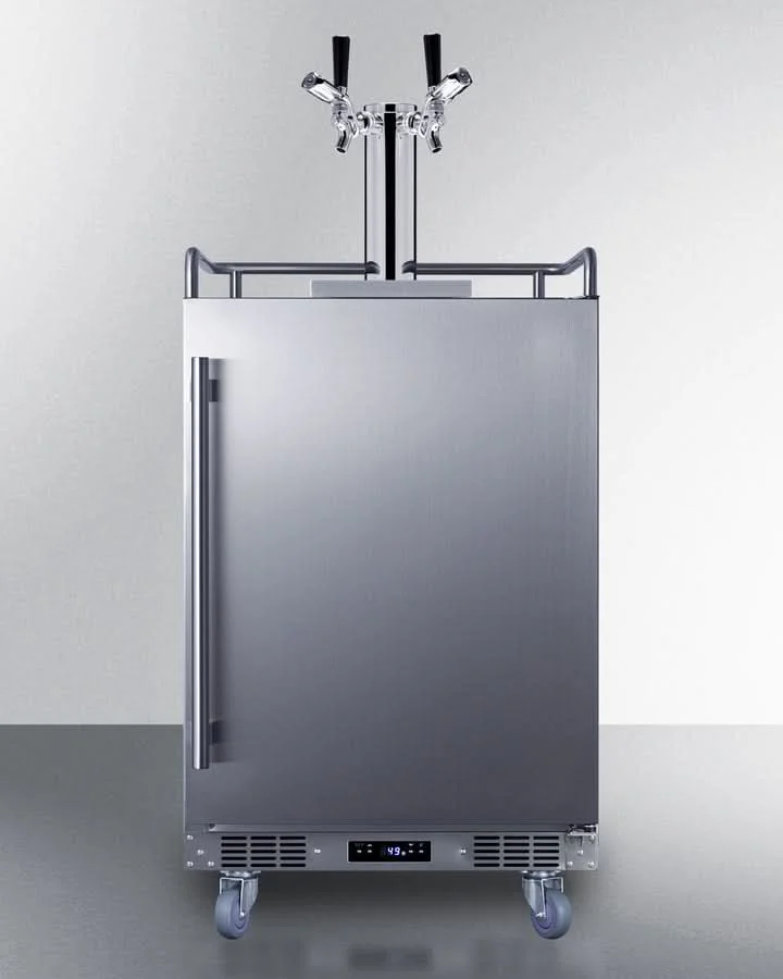 Summit - 24 Wide Built-In Outdoor Commercial Beer Kegerator - BC74OSCOMTWIN