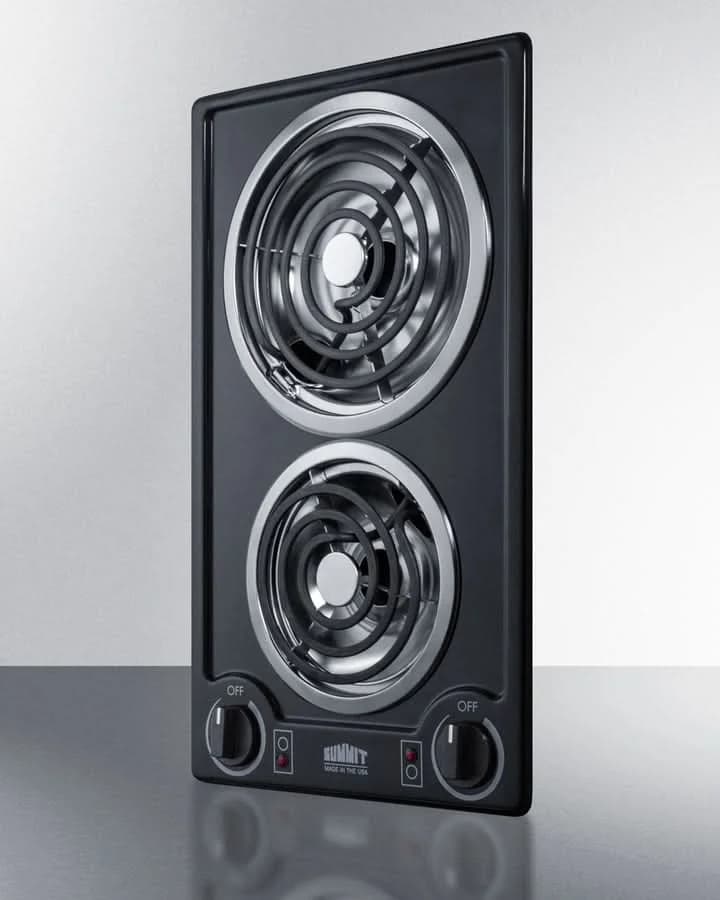 Summit - 12 Wide 115V 2-Burner Coil Cooktop - CCE212BL - image 3