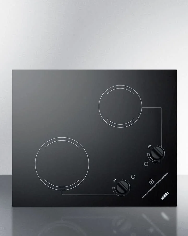 Summit - 21 Wide 115V 2-Burner Radiant Cooktop - CR2B121 - image 2