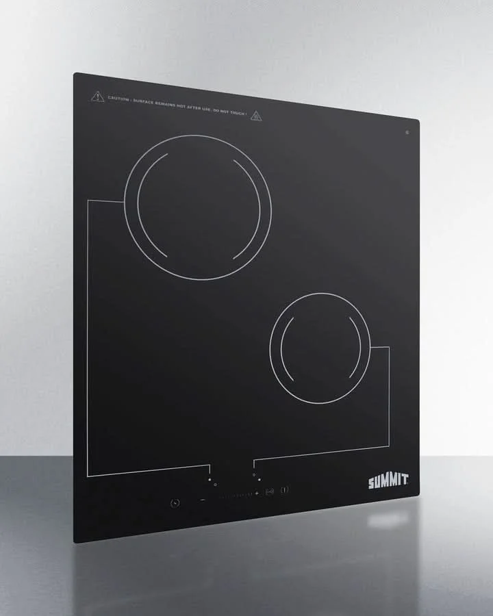 Summit - 18 Wide 220V 2-Burner Radiant Cooktop - CR2B228T - image 4