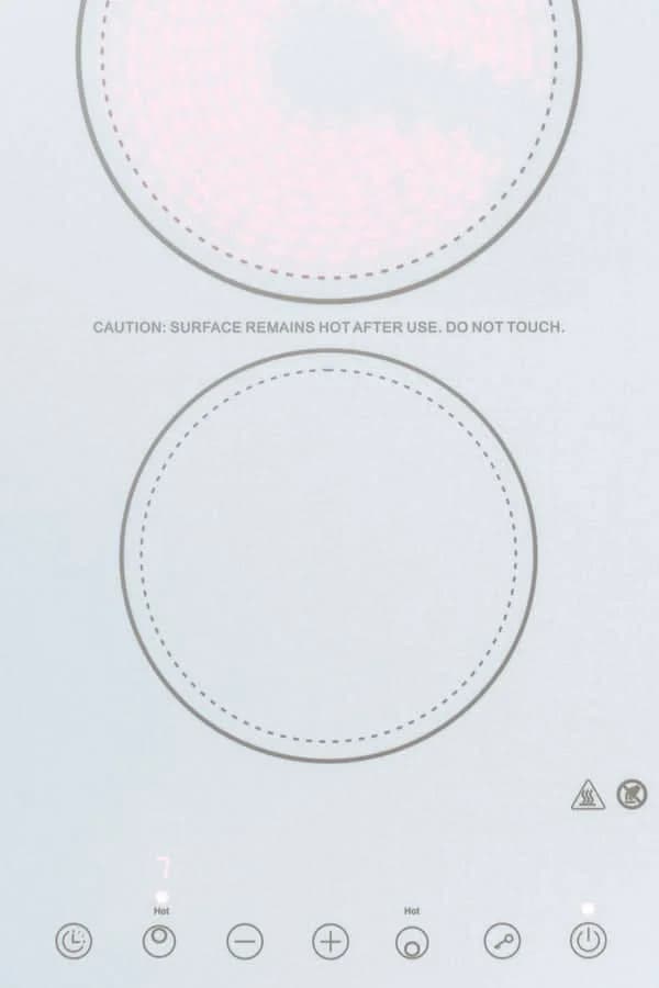 Summit - 12 Wide 230V 2-Burner Radiant Cooktop - CR2B23T4W - image 4