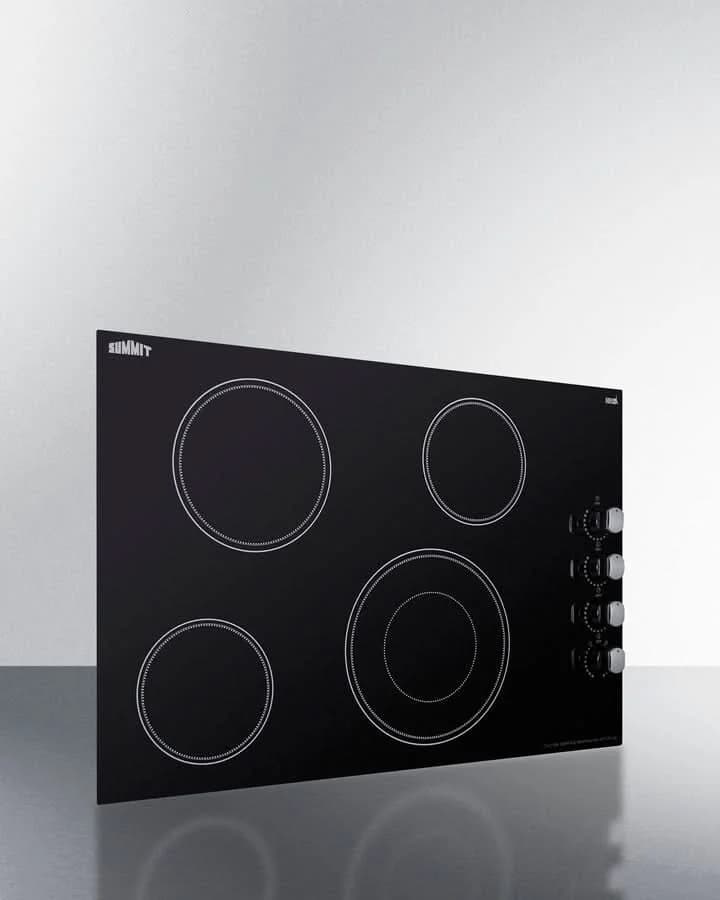 Summit - 30 Wide 208-240V 4-Burner Radiant Cooktop - CR4B30MB - image 6