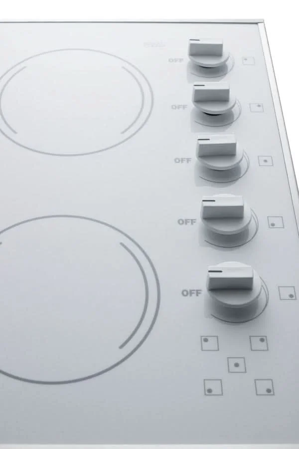 Summit - 27 Wide 230V 5-Burner Radiant Cooktop - CR5B274W - image 2