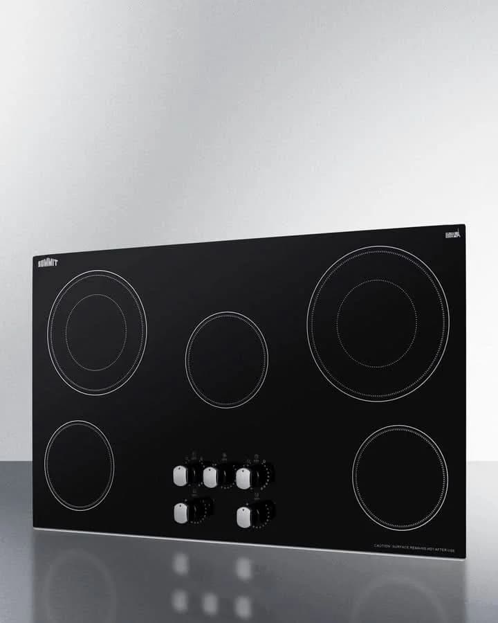 Summit - 36 Wide 208-240V 5-Burner Radiant Cooktop - CR5B36MB - image 13