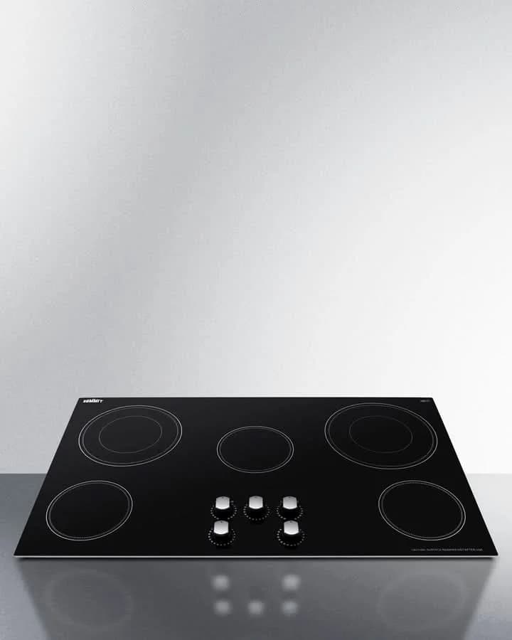 Summit - 36 Wide 208-240V 5-Burner Radiant Cooktop - CR5B36MB - image 8