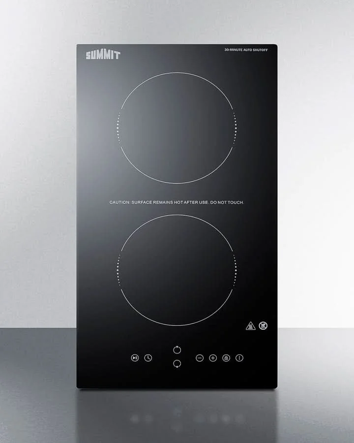 Summit - 12 Wide 115V 2-Burner Radiant Cooktop With Safety Shutoff - CRH2BT30115 - image 5
