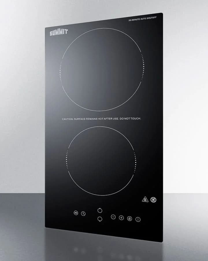 Summit - 12 Wide 230V 2-Burner Radiant Cooktop With Safety Shutoff - CRH2BT30230 - image 7