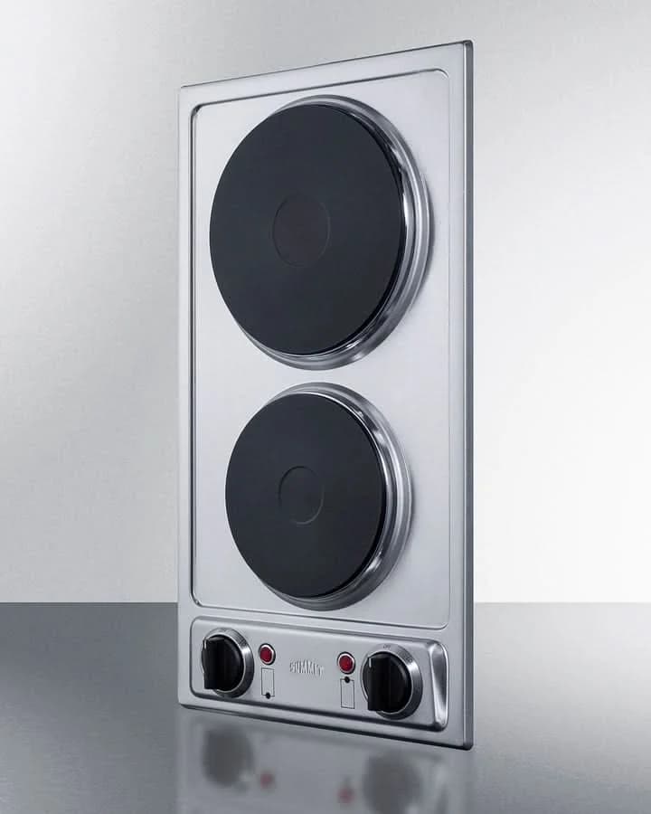 Summit - 12 Wide 115V 2-Burner Solid Disk Cooktop - CSD2B115 - image 3