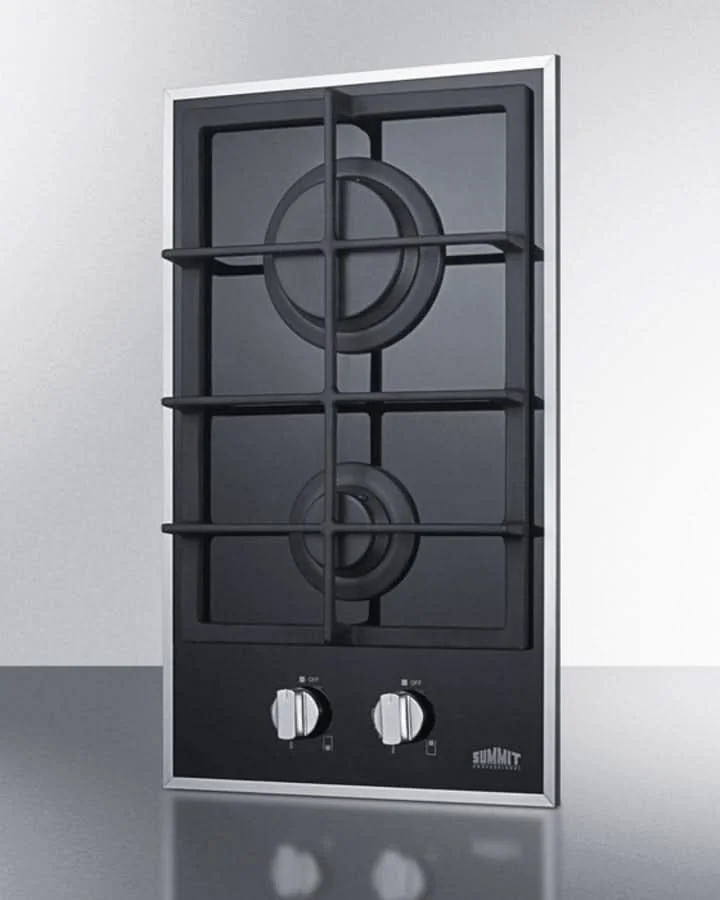 Summit - 12 Wide 2-Burner Gas Cooktop - GC2BGL - image 2