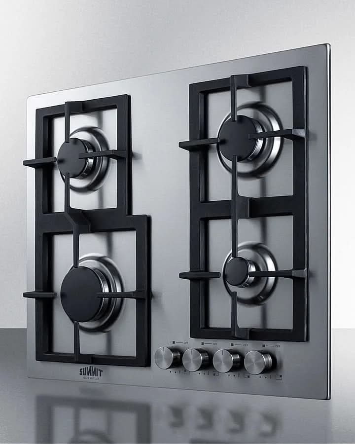 Summit - 24 Wide 4-Burner Gas Cooktop In Stainless Steel - GCJ4SS - image 2