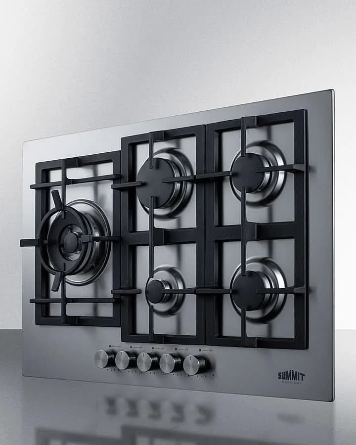 Summit - 30 Wide 5-Burner Gas Cooktop In Stainless Steel - GCJ5SS - image 2