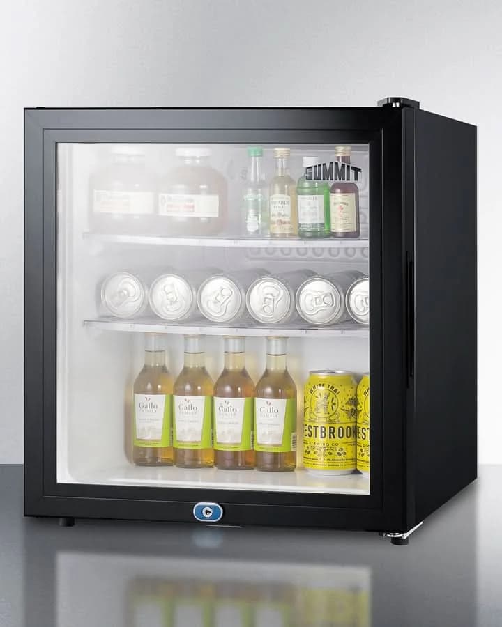 Summit - 18 Inch Freestanding Compact Refrigerator minibar with front lock - MB43GL - image 6