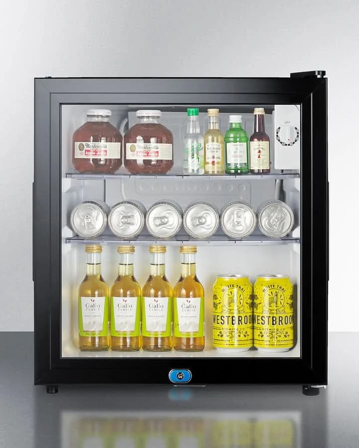 Summit - 18 Inch Freestanding Compact Refrigerator minibar with front lock - MB43GL - image 4