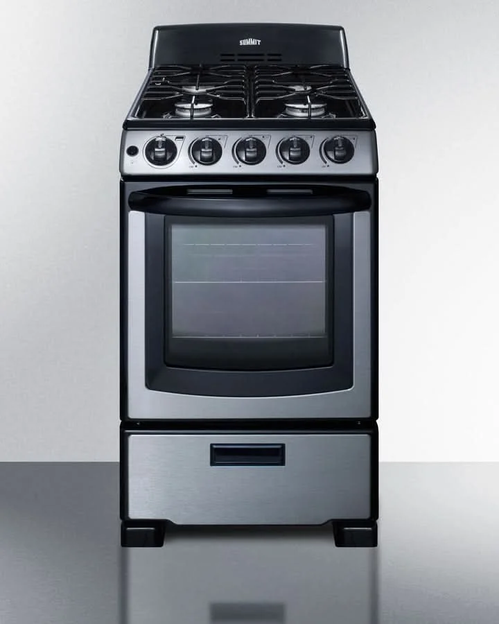 Summit - 20 Wide Gas Range - PRO201SS