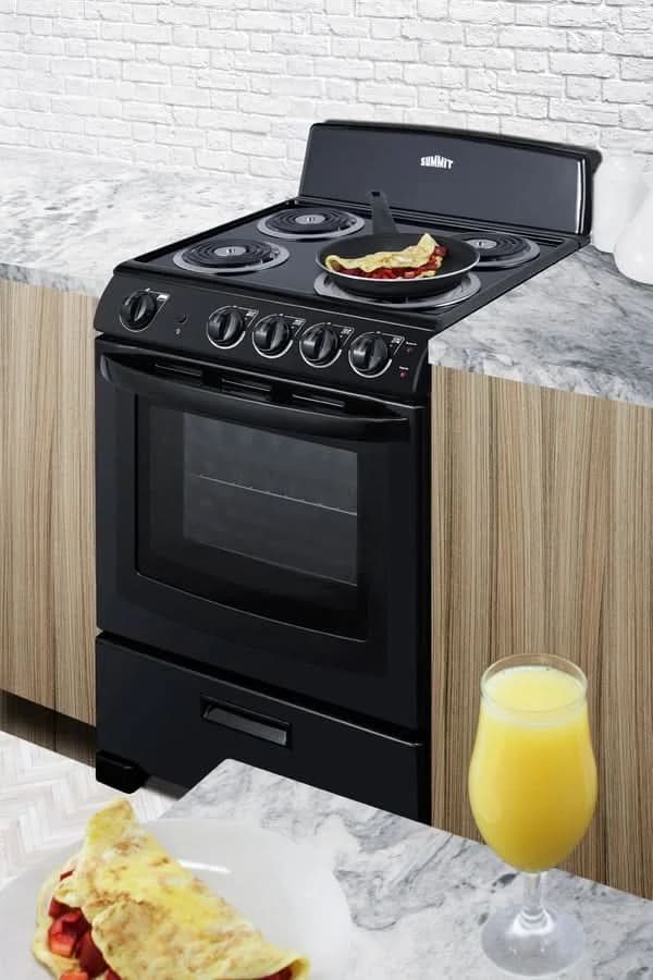 Summit - 24 Wide Electric Coil Range - RE2413B - image 8