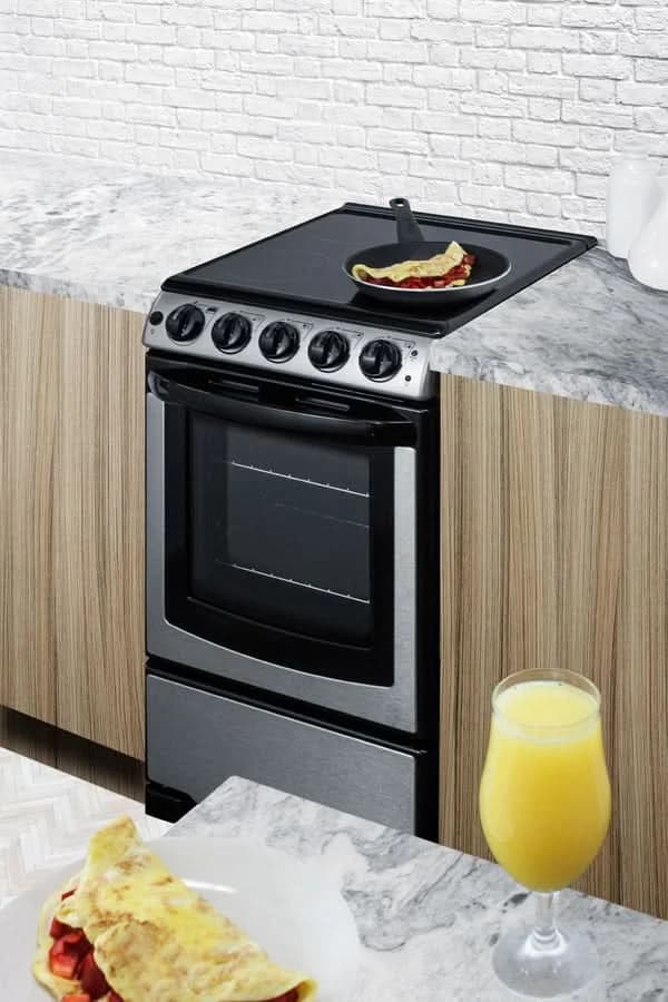 Summit - 20 Wide Electric Smooth-Top Range - REX2071SSRT - image 4