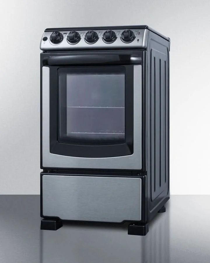 Summit - 20 Wide Electric Smooth-Top Range - REX2071SSRT - image 2