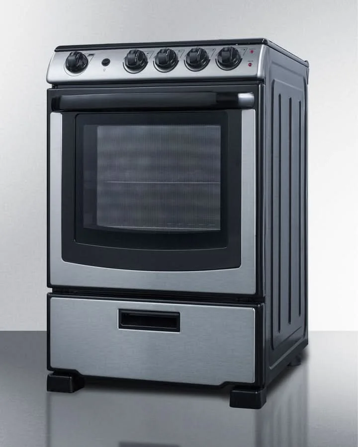 Summit - 24 Wide Electric Smooth-Top Range - REX2451SSRT - image 4
