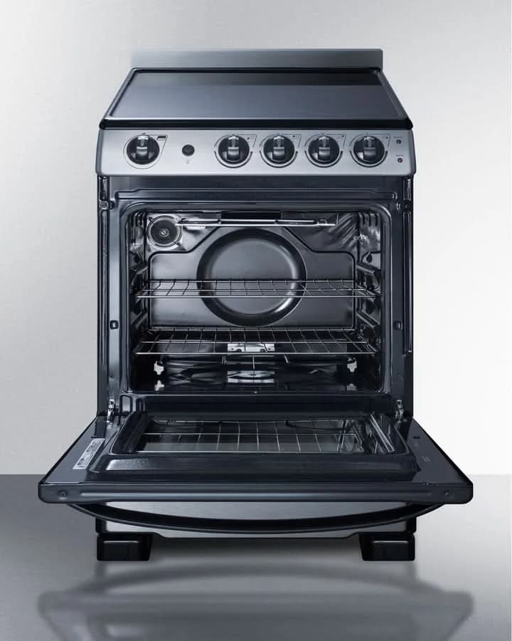 Summit - 24 Wide Electric Smooth-Top Range - REX2451SSRT - image 3