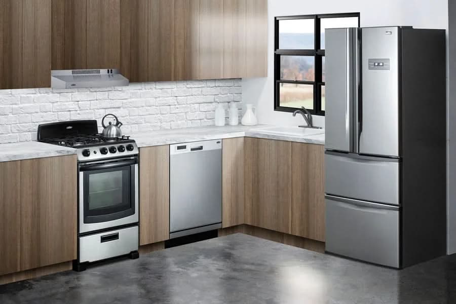 Summit - 24 Wide Gas Range & Convertible Hood - RGH24RSS - image 2