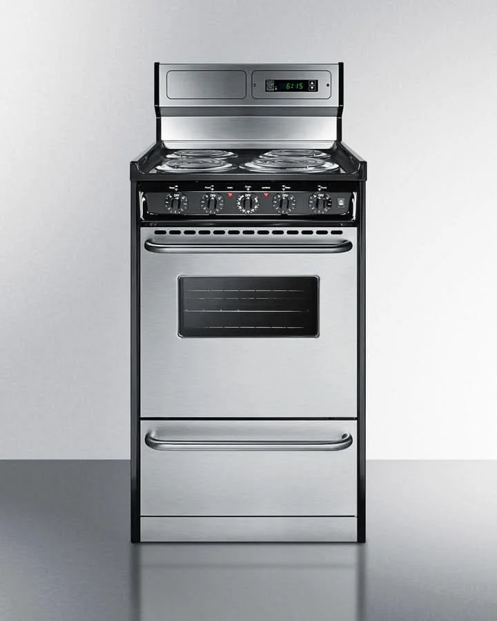 Summit - 20 Wide Electric Coil Range - TEM130BKWY