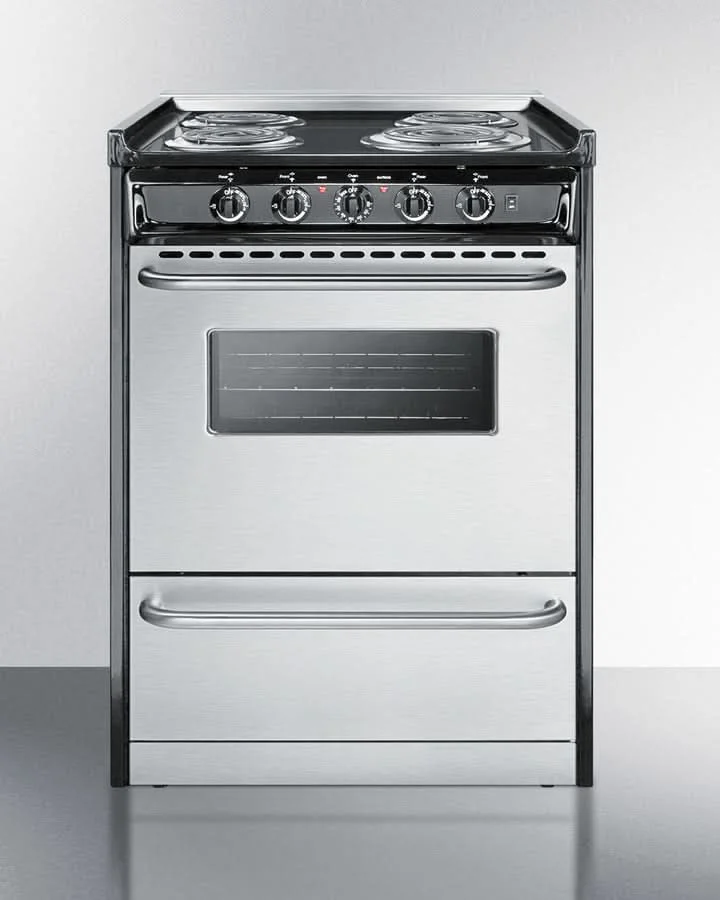 Summit - 24 Wide Electric Coil Range - TEM610BRWY