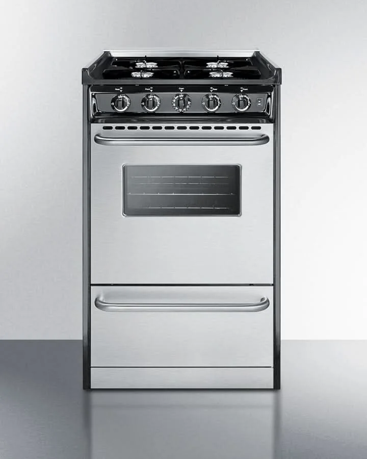 Summit - 20 Wide Gas Range, Open Burners - PRO24G