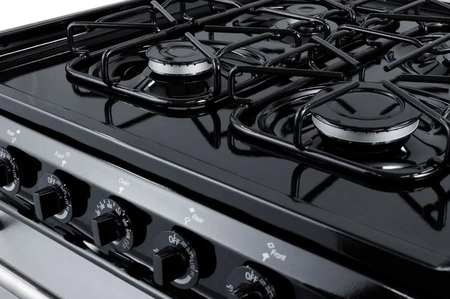 Summit - 24 Wide Gas Range, Sealed Burners - TTM6307BKSW - image 3