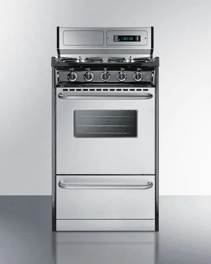 Summit - 20 Wide Gas Range, Sealed Burners - TTM1307BKSW - image 4