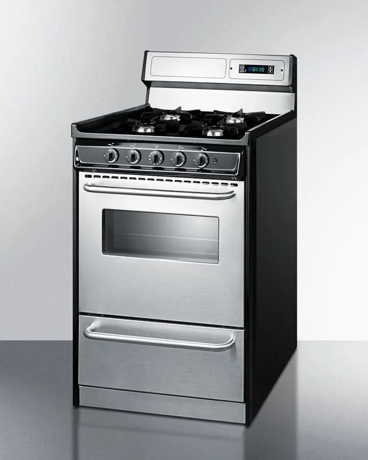 Summit - 20 Wide Gas Range, Open Burners - TNM1307BKW - image 4