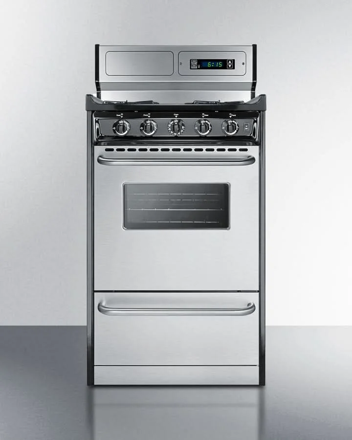 Summit - 20 Wide Gas Range, Open Burners - TNM1307BKW - image 2