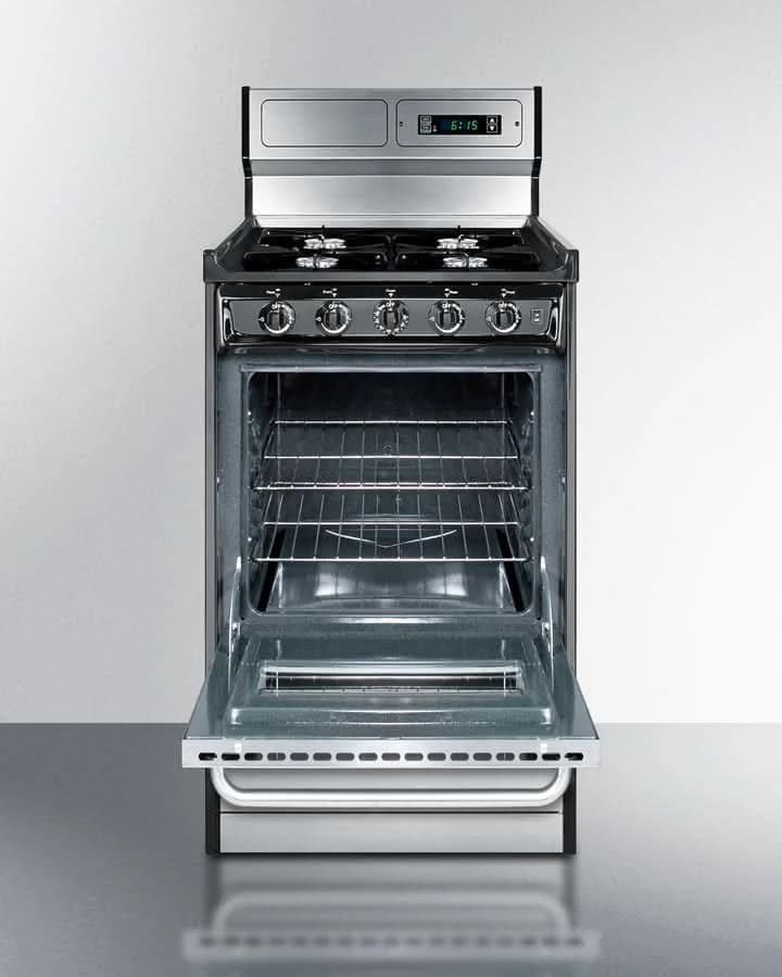 Summit - 20 Wide Gas Range, Open Burners - TNM1307BKW - image 3