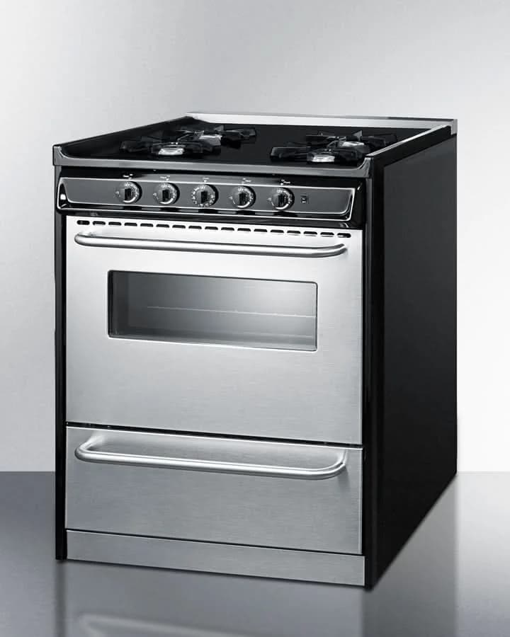 Summit - 30 Wide Gas Range, Open Burners - TNM2107BRW - image 2