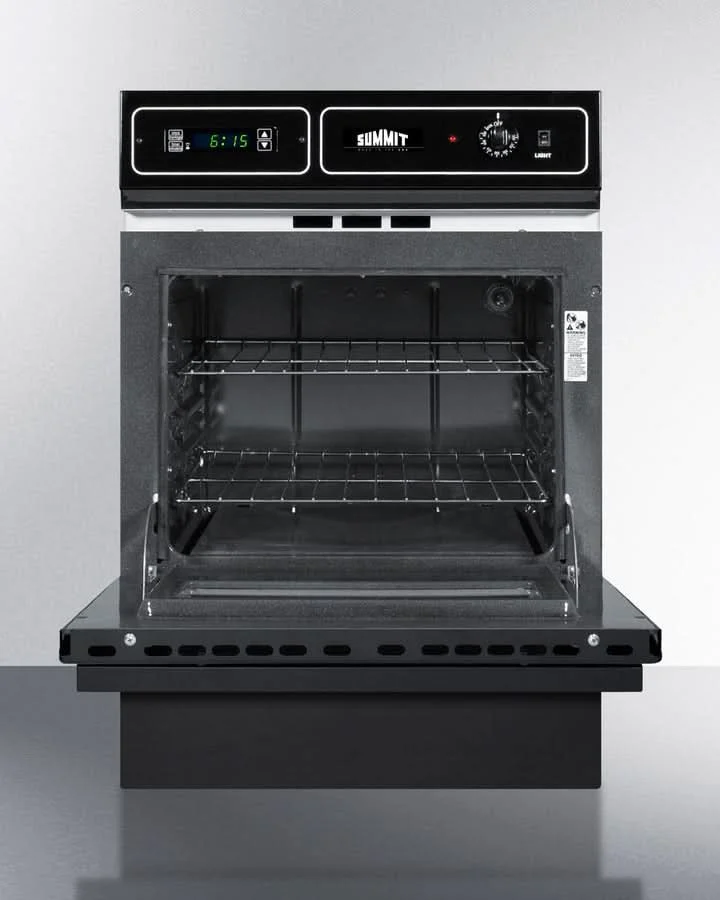 Summit 24 Wide Gas Wall Oven Black Glass - TTM7212DK - image 2