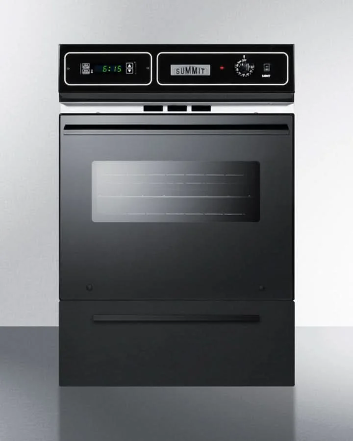 Summit 24 Wide Gas Wall Oven Black - TTM7212KW